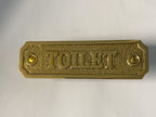 Bathroom Plaque Toilet Sign - Solid Brass image 1