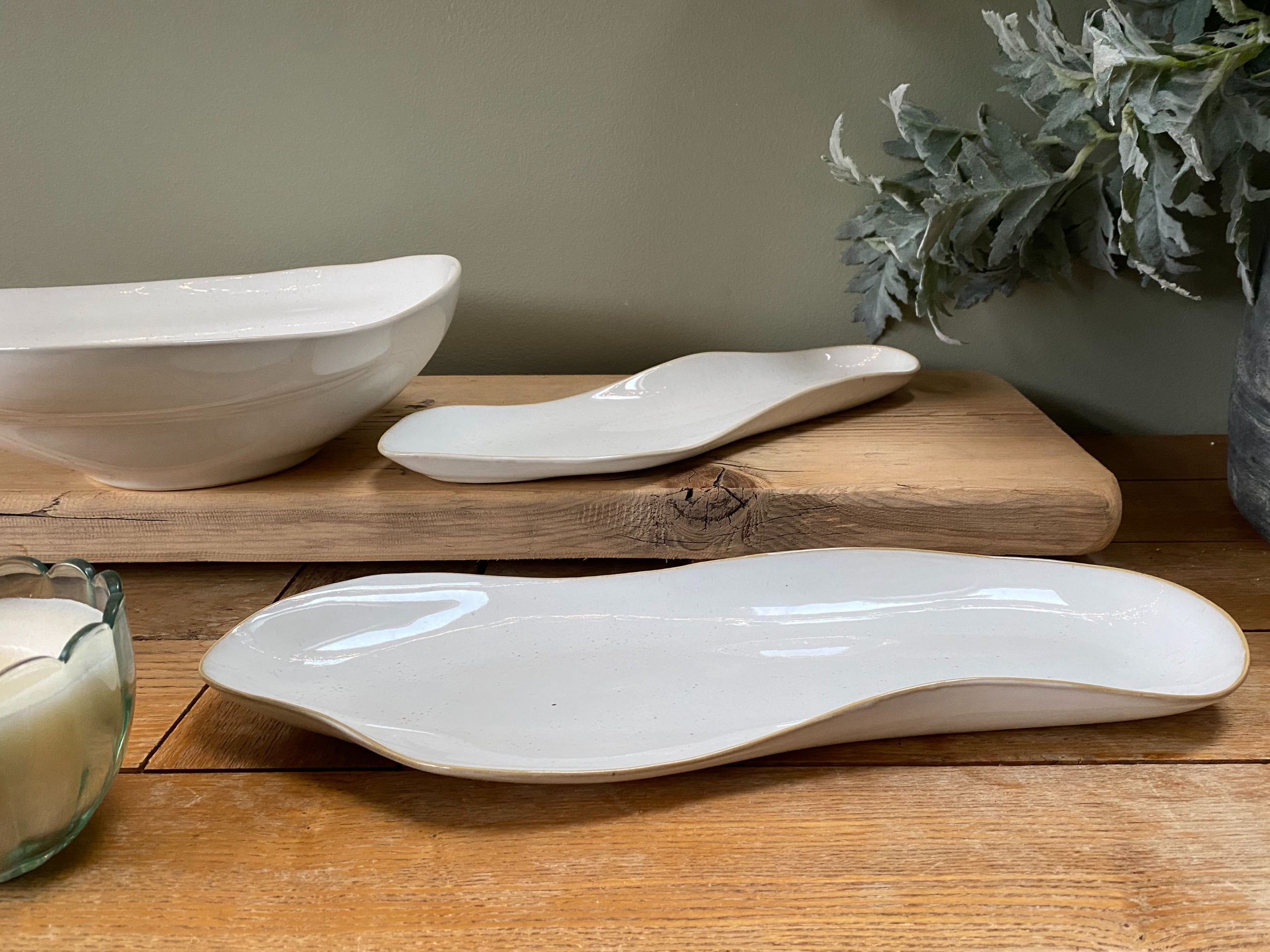 Ceres Serving Plate Set of 2 - White Speckled image 0
