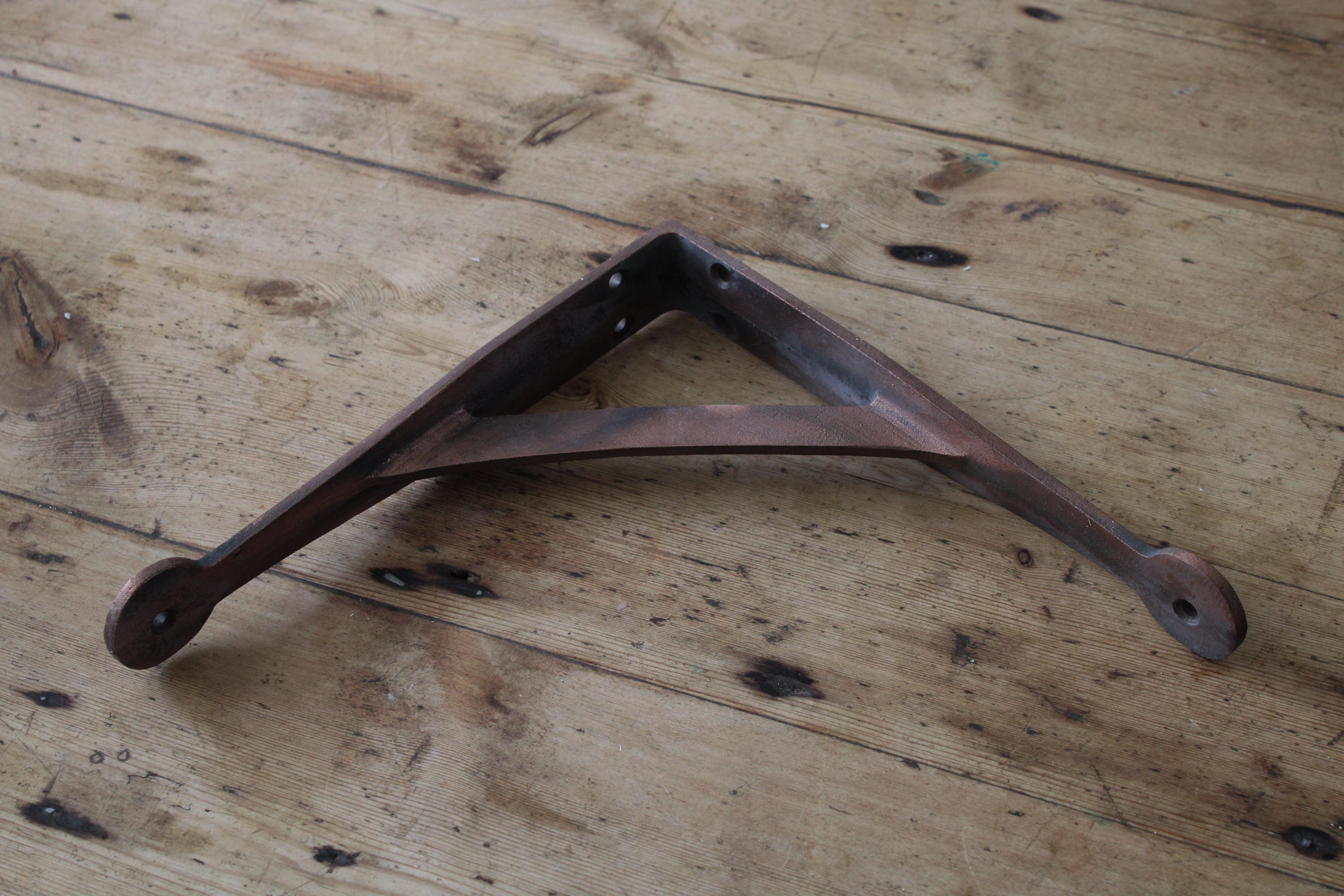 Large Shelf Bracket Antique Copper image 1