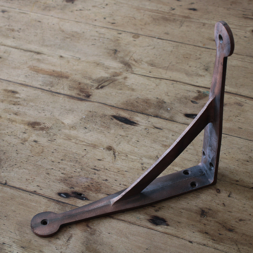Large Shelf Bracket Antique Copper image 0