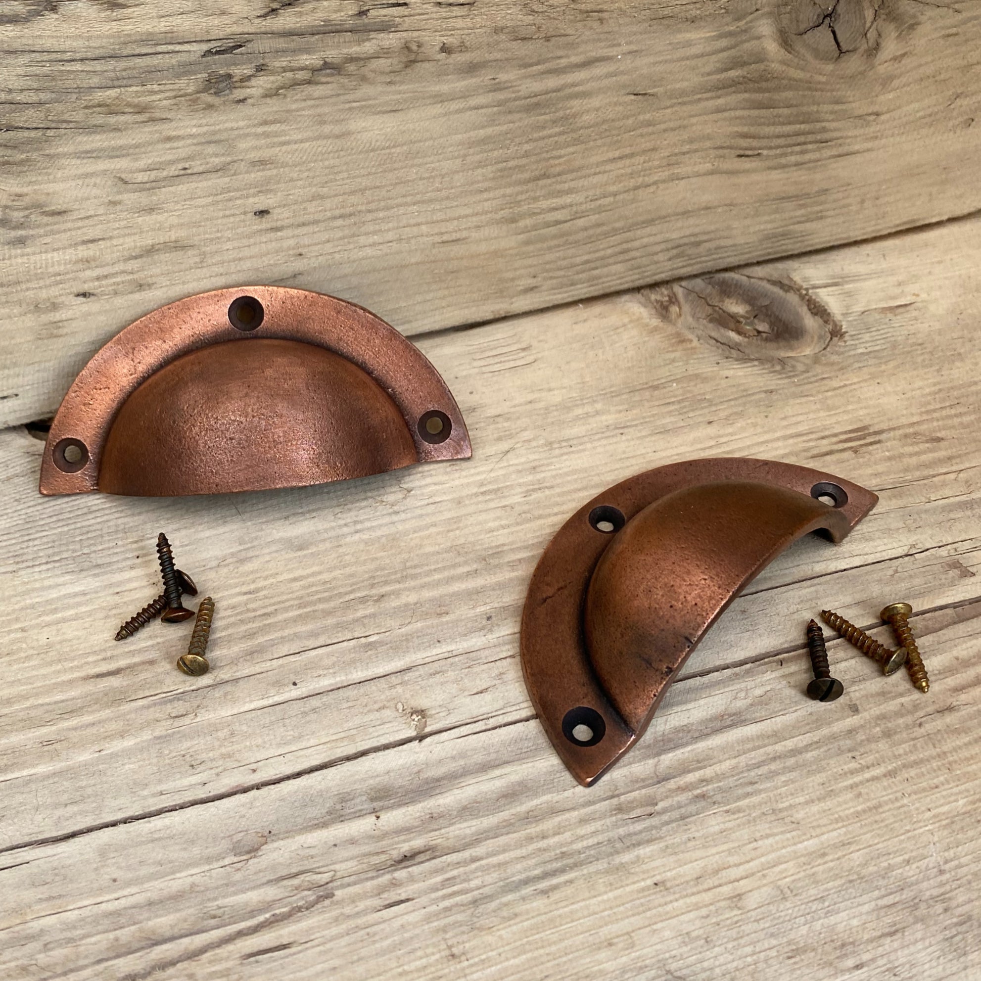 Cup Handle Antique Copper Drawer Pull image 0