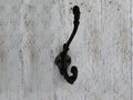 Coat Hook Ornate Cast Iron Satin Black 148mm image 0