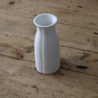 Bud Vase Set of 3 Matte White - Ribbed image 2
