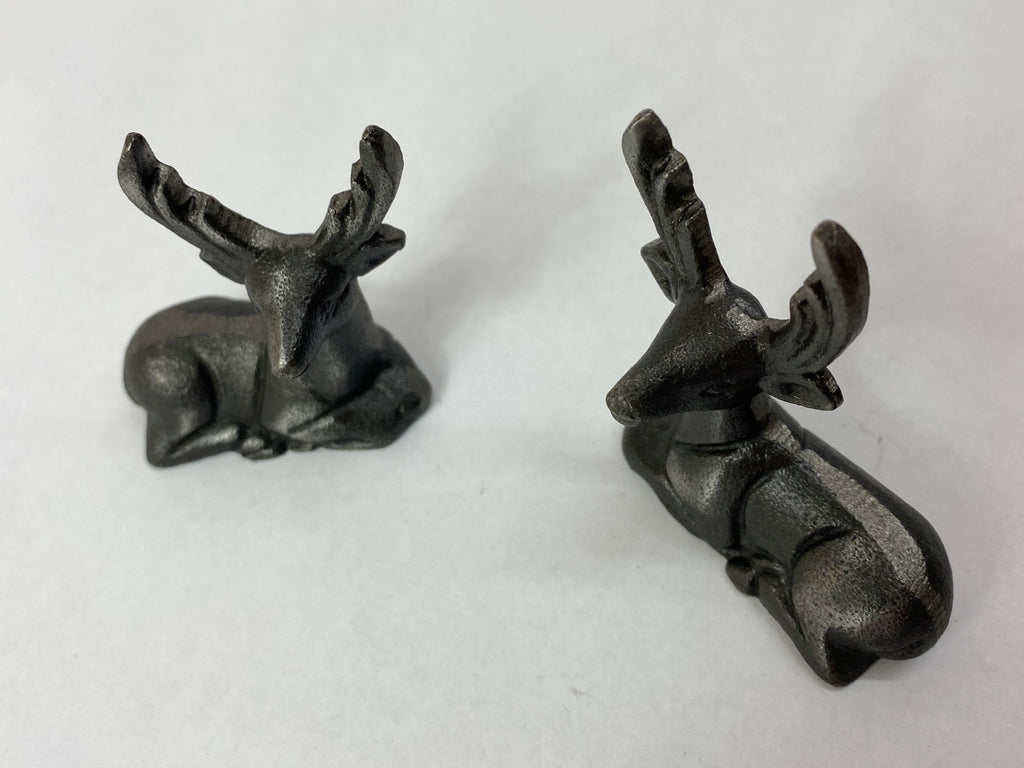 Deer Ornament Pair of Sitting Stag image 2
