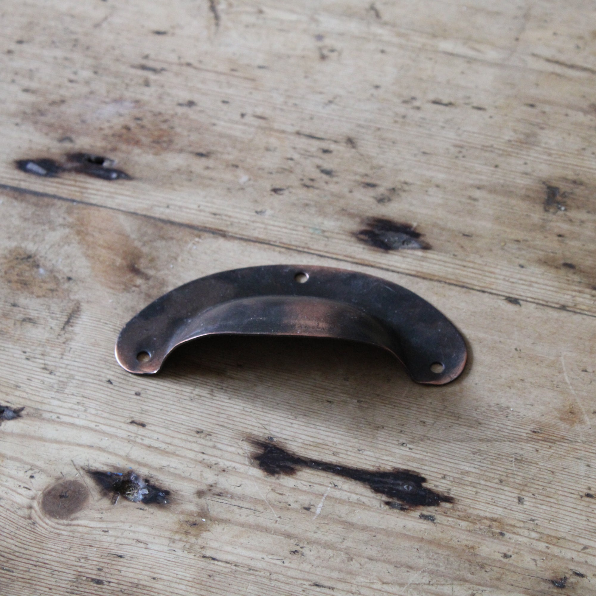 Cup Handle Sheet Pressed Antique Copper Drawer Pull image 0