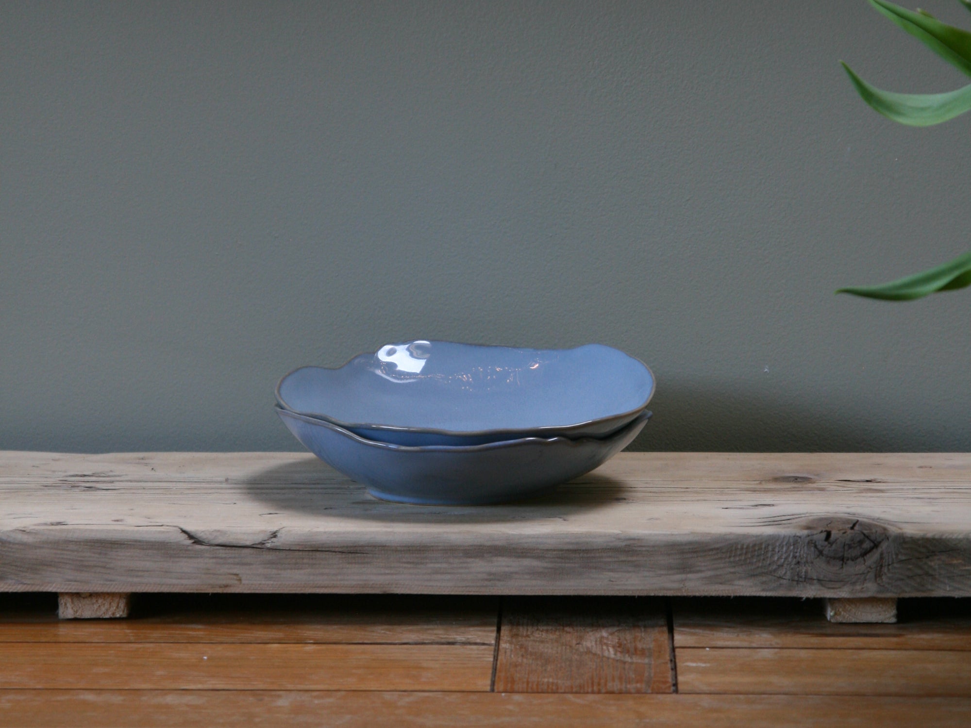 Eden Ceramic Pasta Bowl Set of 2 - Ocean Blue image 1