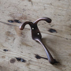 Coat Hook Cast Iron Antique Copper image 1