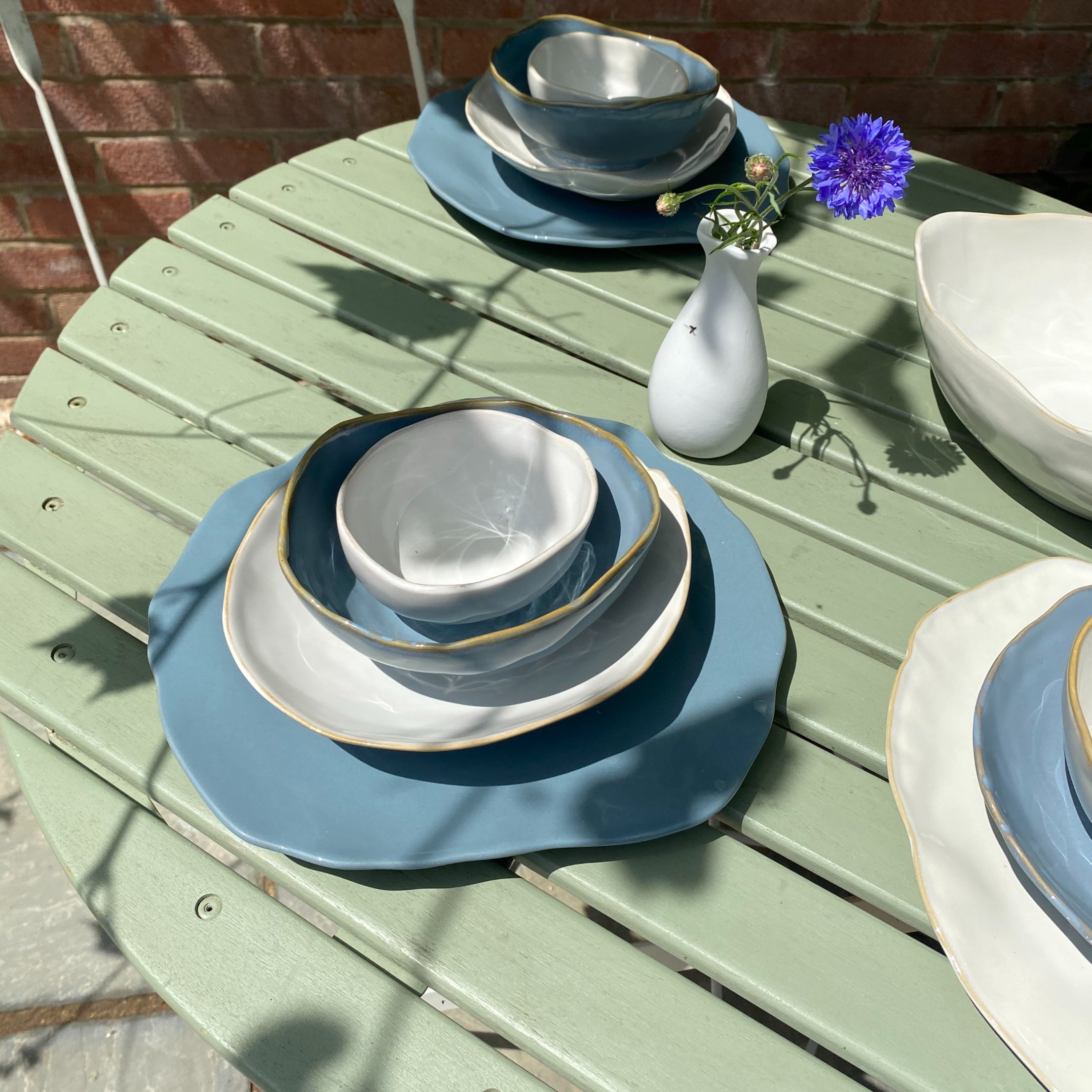 Eden Ceramic Dinnerware Set 2 - Ocean Blue (Set of 6) image 8